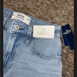 Hollister Light Blue Jeans with Tan Patch
